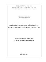 Nghiên cứu ảnh hưởng độ giãn của vải dệt kim đến công đoạn thiết kế sản phẩm dệt kim