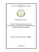chăm sóc người bệnh sau phẫu thuật thoát vị bẹn tại khoa ngoại tổng hợp bệnh viện đa khoa tỉnh phú thọ năm 2019 