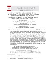 Đẩy mạnh hợp tác giữa doanh nghiệp và trường đại học trong hoạt động hướng nghiệp: Nghiên cứu hình thức hợp tác giữa trường đại học Ngoại thương và Doanh nghiệp trong cộng đồng