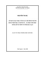Luận văn thạc sĩ áp dụng dạy học tích cực để hình thành khái niệm về địa lý kinh tế   xã hội cho học sinh lớp 10 THPT 