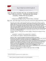 Hợp tác giữa trường đại học và doanh nghiệp: Thực tiễn tại cơ sở II - Trường đại học Ngoại thương, thành phố Hồ Chí Minh