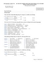 Đề thi tốt nghiệp THPT Quốc Gia môn Tiếng Trung 2006-2007 lần 2 mã đề 605 - Học Toàn Tập