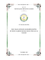Thực trạng chăm sóc sơ sinh bình thường đủ tháng tại bệnh viện bảo thắng tỉnh lào cai năm 2019 