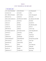 Bài tập tiếng anh 11 Unit 7 World Population có đáp án