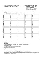 Đáp án đề thi học kì 1 môn GDCD lớp 9 trường THCS Ngô Gia Tự, phòng GD&ĐT Long Biên, Hà Nội 2019-2020 - Học Toàn Tập