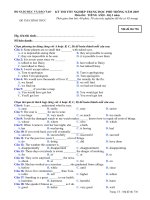 Đề thi tốt nghiệp THPT Quốc Gia môn Tiếng Anh hệ 3 năm 2006-2007 lần 1 mã đề 736 - Học Toàn Tập