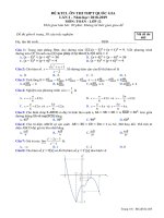 Đề thi thử THPT Quốc Gia 2019 môn Toán trường Đội Cấn Vĩnh Phúc lần 2 ma de 485 - Học Toàn Tập