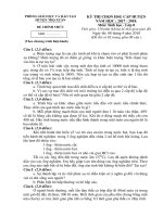 Đề thi HSG Sinh học lớp 8 Thọ Xuân, Thanh Hóa 2017-2018 - Học Toàn Tập