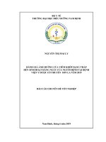 Đánh giá ảnh hưởng của viêm khớp dạng thấp đến sinh hoạt hàng ngày của người bệnh tại bệnh viện y dược cổ truyền sơn la năm 2019 