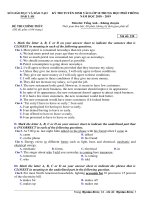 Đề thi vào 10 tiếng anh Đắk Lắk 2018-2019 mã đề 228 - Học Toàn Tập