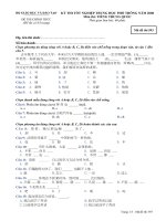Đề thi tốt nghiệp THPT Quốc Gia môn Tiếng Trung 2007-2008 lần 1 mã đề 593 - Học Toàn Tập