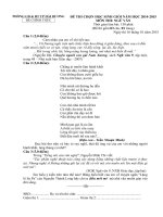 Đề thi HSG Ngữ Văn lớp 9 cấp huyện TP Hải Dương, tỉnh Hải Dương 2014-2015 vòng 1 - Học Toàn Tập