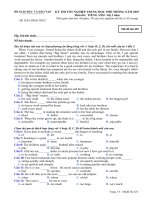 Đề thi tốt nghiệp THPT Quốc Gia môn Tiếng Anh hệ 3 năm 2006-2007 lần 1 mã đề 425 - Học Toàn Tập