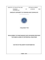 Phát triển phương pháp sai phân khác thường giải một số lớp phương trình vi phân 