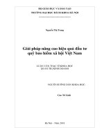 Giải pháp nâng cao hiệu quả đầu tư quỹ bảo hiểm xã hội việt nam 