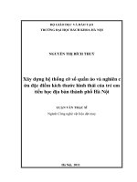 Xây dựng hệ thống cỡ số quần áo và nghiên cứu đặc điểm kích thước hình thái của trẻ em tiểu học địa bàn thành phố Hà Nội