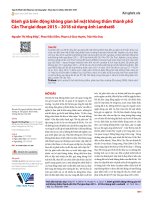 Đánh giá biến động không gian bề mặt không thấm thành phố Cần Thơ giai đoạn 2015–2018 sử dụng ảnh Landsat8