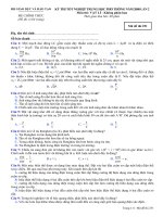 Đề thi tốt nghiệp THPT Quốc Gia môn Vật lí KPB 2007-2008 lần 2 mã đề 251 - Học Toàn Tập