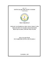 chăm sóc người bệnh sau phẫu thuật thoát vị đĩa đệm cột sống cổ tại khoa ngoại thần kinh bệnh viện đa khoa tỉnh phú thọ năm 2019 