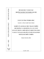 Nghiên cứu, đánh giá thực trạng ô nhiễm môi trường và ảnh hưởng của các cơ sở sản xuất thuốc lá điếu đến sức khoẻ công nhân và dân cư xung quanh  đề xuất một số giải pháp nhằm giảm thiểu ô nhiễm 