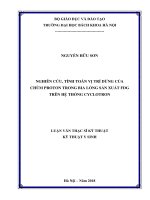 Nghiên cứu, tính toán vị trí dừng của chùm proton trong bia lỏng sản xuất fdg trên hệ thống cyclotron 