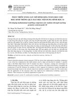 Phát triển năng lực mô hình hóa toán học cho học sinh thông qua dạy học nội dung Hình học 10