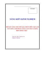 skkn rèn kĩ năng nói viết qua phân môn tập làm văn lớp 3, góp phần nâng cao chất lượng môn tiếng việt 