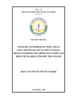 chăm sóc người bệnh sau phẫu thuật chấn thương sọ não tại đơn vị ngoại trung tâm khám chữa bệnh chất lượng cao bệnh viện đa khoa tỉnh phú thọ năm 2019 