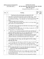 Đáp án HSG Lịch sử lớp 9 cấp huyện TP Hải Dương, tỉnh Hải Dương 2014-2015 vòng 1 - Học Toàn Tập