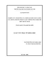 Nghiên cứu ảnh hưởng của thời gian đến chất lượng của trứng thương phẩm và quy trình công nghệ chế biến trứng muối 