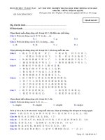 Đề thi tốt nghiệp THPT Quốc Gia môn Tiếng Trung 2006-2007 lần 1 mã đề 415 - Học Toàn Tập
