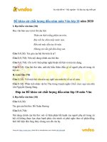 Đề khảo sát chất lượng đầu năm môn Ngữ văn lớp 10 năm học 2020-2021 (Đề số 1)