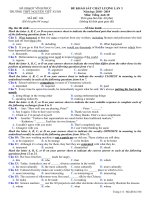 Đề thi KSCL lớp 10 Tiếng Anh Nguyễn Viết Xuân, Vĩnh Phúc 2019 lần 3 - Mã đề 106 - Học Toàn Tập