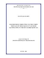 Giải pháp hoàn thiện công tác phát triển nhân lực kỹ thuật quản lý vận hành tại tổng công ty truyền tải điện quốc gia 