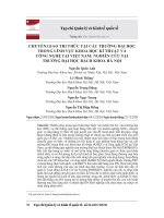 Chuyển giao tri thức tại các trường đại học trong lĩnh vực khoa học kĩ thuật và công nghệ tại Việt Nam: Nghiên cứu tại trường đại học Bách khoa Hà Nội