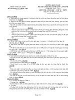 Đáp án HSG Sinh học lớp 12 Bắc Ninh 2010-2011 - Học Toàn Tập