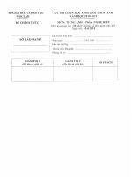 Đề thi học sinh giỏi Tiếng Anh lớp 9 tỉnh Đắk Lắk năm 2018-2019 bài nghe - Học Toàn Tập