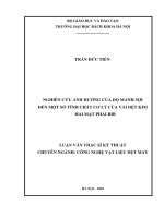 Nghiên cứu ảnh hưởng của độ mảnh sợi đến một số tính chất cơ lý của vải dệt kim hai mặt phải RIB