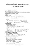 Đề cương học kì 2 lớp 7 tiếng anh Trường THCS&THPT Võ Nguyên Giáp, Sở GD&DT Phú Yên niên khóa 2018-2019 - Học Toàn Tập