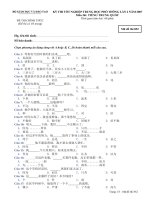 Đề thi tốt nghiệp THPT Quốc Gia môn Tiếng Trung 2006-2007 lần 2 mã đề 852 - Học Toàn Tập