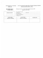 Đề thi học sinh giỏi Tiếng Pháp lớp 9 tỉnh Đắk Lắk năm 2018-2019 bài nghe - Học Toàn Tập