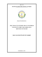 thực trạng tuân thủ điều trị tăng huyết áp của người bệnh tại phòng khám khoa nội a, bệnh viện 19 8 năm 2019 