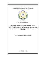 chăm sóc người bệnh nhi sau phẫu thuật thoát vị bẹn tại bệnh viện đa khoa tỉnh phú thọ năm 2019 
