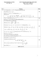 Đáp án HSG Tiếng Trung lớp 11 trại hè Hùng Vương 2015 - Học Toàn Tập