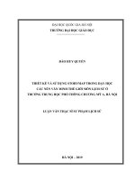 Luận văn thạc sĩ thiết kế và sử dụng storymap trong dạy học các nền văn minh thế giới môn lịch sử