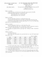 Đề thi học sinh giỏi Địa lí lớp 9 tỉnh Đắk Lắk năm 2018-2019 - Học Toàn Tập