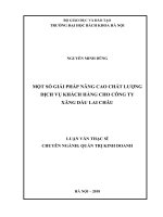 Một số giải pháp nâng cao chất lượng dịch vụ khách hàng cho công ty xăng dầu lai châu 