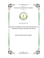 chăm sóc người bệnh sau phẫu thuật sỏi bàng quang tại khoa ngoại thận tiết niệu   bệnh viện đa khoa tỉnh phú thọ năm 2019 