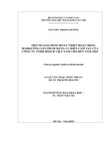 Một số giải pháp hoàn thiện hoạt động marketing sản phẩm dụng cụ điện cầm tay của công ty tnhh bosch việt nam cho đến năm 2020 