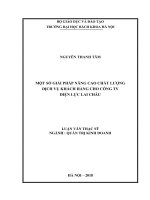 Một số giải pháp nâng cao chất lượng dịch vụ khách hàng cho công ty điện lực lai châu 